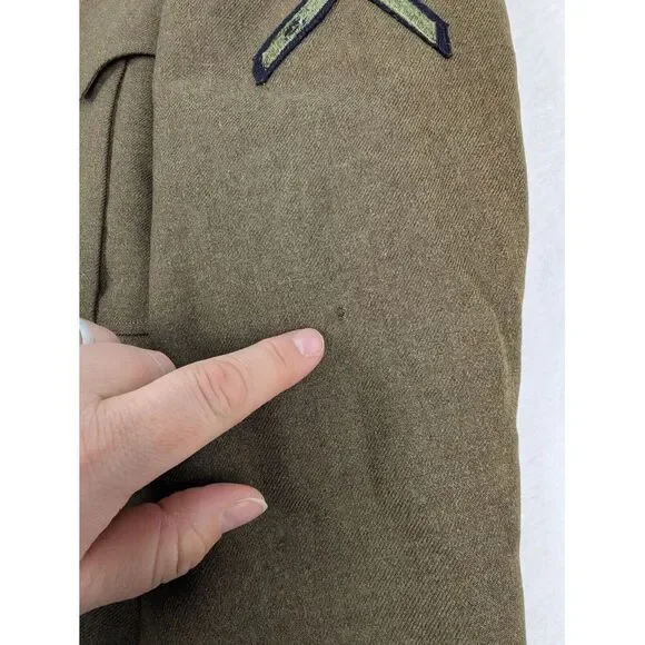 Vtg WWII 1945 Ike‎ Wool Field Jacket 36R Military Army District of Washington